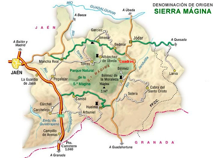 Mapa Sierra Magina
